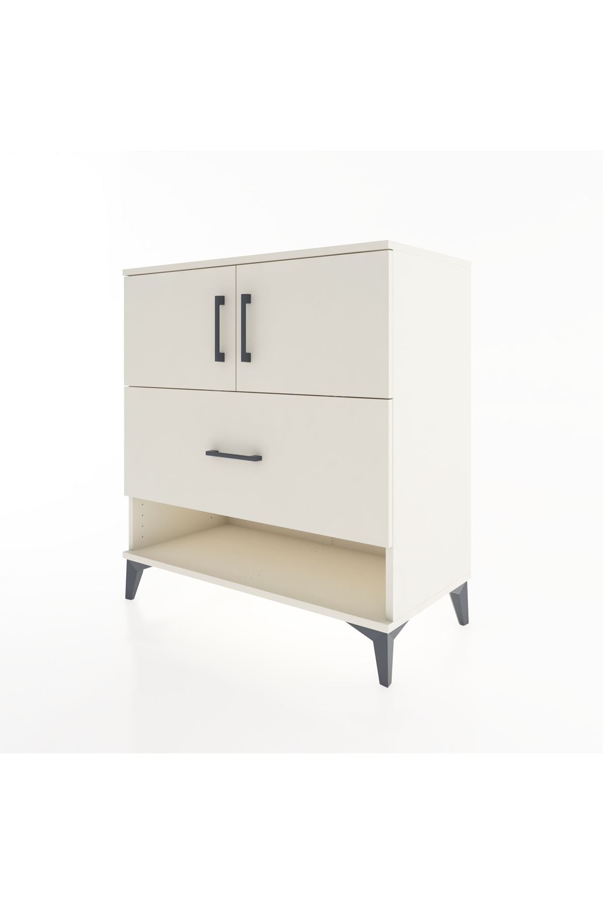 Hyperion Şifonyer Tek Raflı Tek Çekmeceli 2 Kapaklı 88x44x96 - S37M120V1B