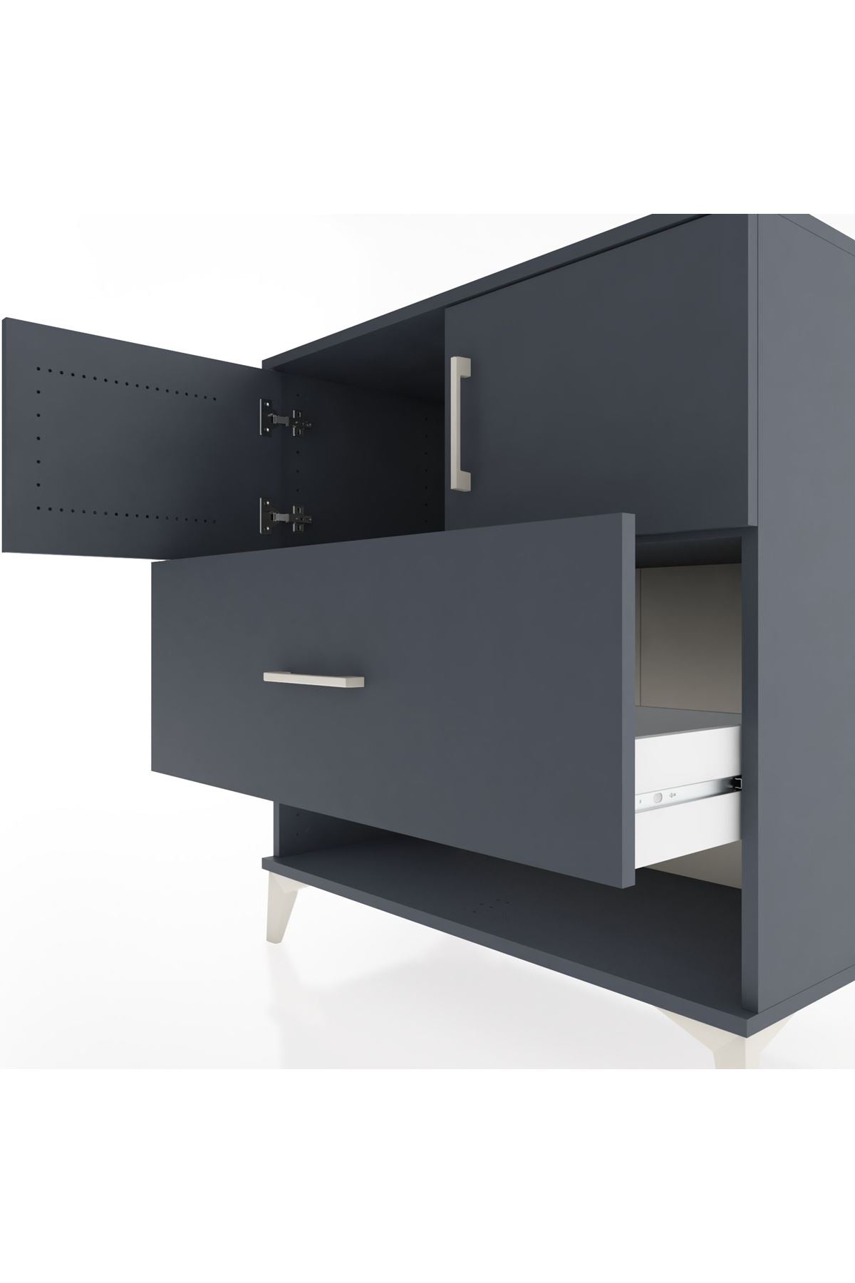 Hyperion Şifonyer Tek Raflı Tek Çekmeceli 2 Kapaklı 88x44x96 - S37M120V5B