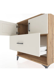 Hyperion Şifonyer Tek Raflı Tek Çekmeceli 2 Kapaklı 88x44x96 - S37M120V7B