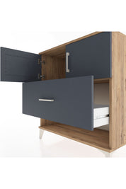 Hyperion Şifonyer Tek Raflı Tek Çekmeceli 2 Kapaklı 88x44x96 - S37M120V8B
