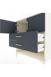 Hyperion Şifonyer Tek Raflı 2 Çekmeceli 2 Kapaklı 88x44x96 - S37M100V2B