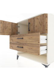 Hyperion Şifonyer Tek Raflı 2 Çekmeceli 2 Kapaklı 88x44x96 - S37M100V3B