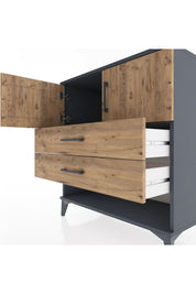 Hyperion Şifonyer Tek Raflı 2 Çekmeceli 2 Kapaklı 88x44x96 - S37M100V6B