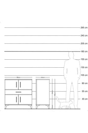 Hyperion Şifonyer 3 Raflı Tek Çekmeceli 4 Kapaklı 88x44x96 - S37M101V7B