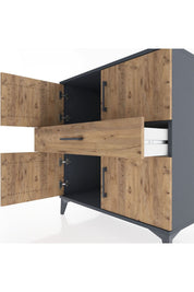 Hyperion Şifonyer Tek Raflı Tek Çekmeceli 4 Kapaklı 88x44x96 - S37M102V6B