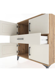 Hyperion Şifonyer Tek Raflı Tek Çekmeceli 4 Kapaklı 88x44x96 - S37M102V7B