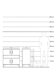 Hyperion Şifonyer 5 Raflı 4 Kapaklı 88x44x96 - S37M103V8B
