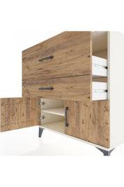 Hyperion Şifonyer Tek Raflı 2 Çekmeceli 2 Kapaklı 88x44x96 - S37M105V3B