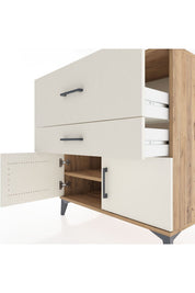 Hyperion Şifonyer Tek Raflı 2 Çekmeceli 2 Kapaklı 88x44x96 - S37M105V7B