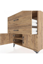 Hyperion Şifonyer Tek Raflı 2 Çekmeceli 2 Kapaklı 88x44x96 - S37M105V9B