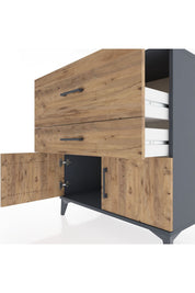 Hyperion Şifonyer 2 Çekmeceli 2 Kapaklı 88x44x96 - S37M106V6B