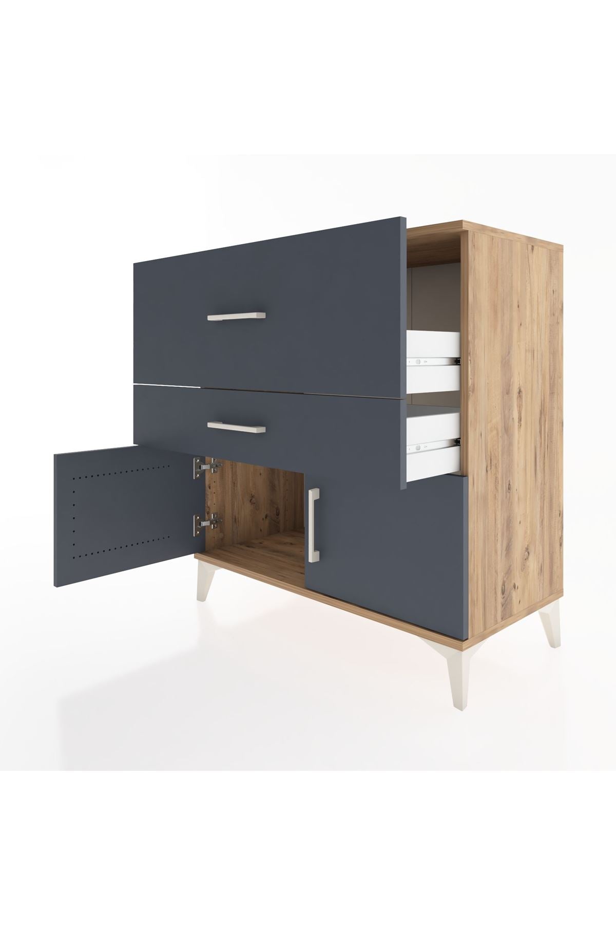 Hyperion Şifonyer 2 Çekmeceli 2 Kapaklı 88x44x96 - S37M106V8B