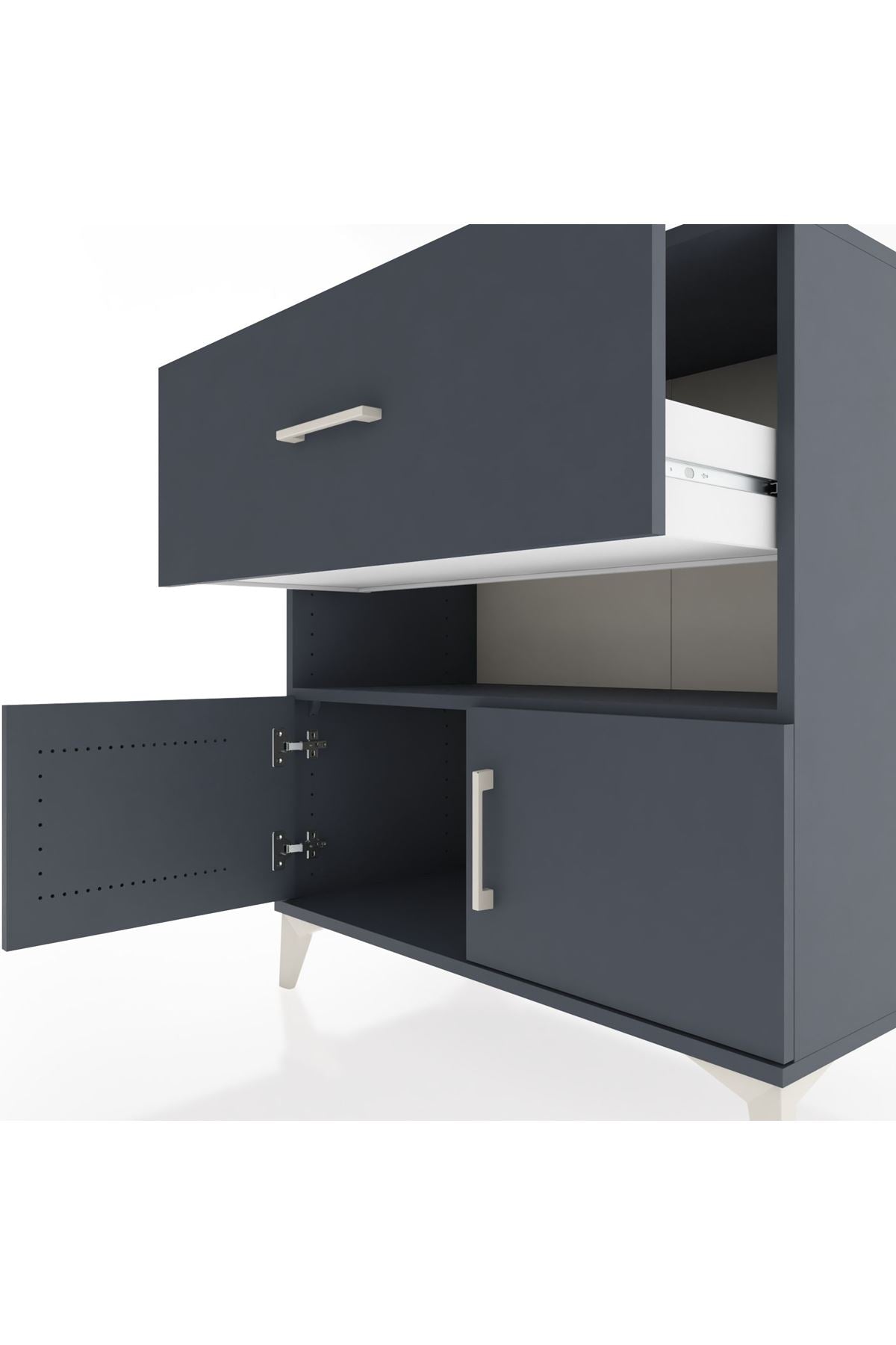 Hyperion Şifonyer Tek Raflı Tek Çekmeceli 2 Kapaklı 88x44x96 - S37M108V5B