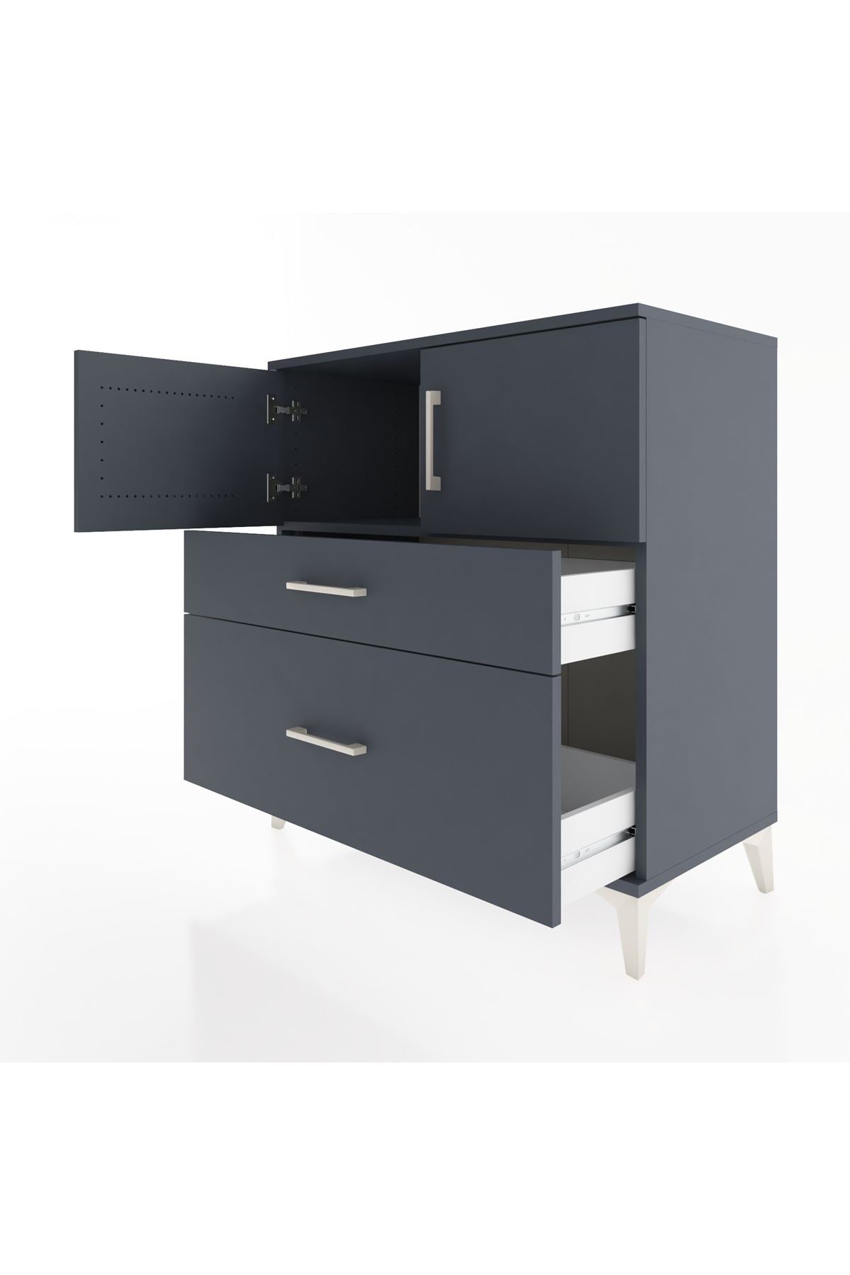 Hyperion Şifonyer Tek Raflı 2 Çekmeceli 2 Kapaklı 88x44x96 - S37M110V5B