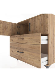 Hyperion Şifonyer Tek Raflı 2 Çekmeceli 2 Kapaklı 88x44x96 - S37M110V9B
