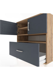 Hyperion Şifonyer 3 Raflı Tek Çekmeceli 2 Kapaklı 88x44x96 - S37M111V8B