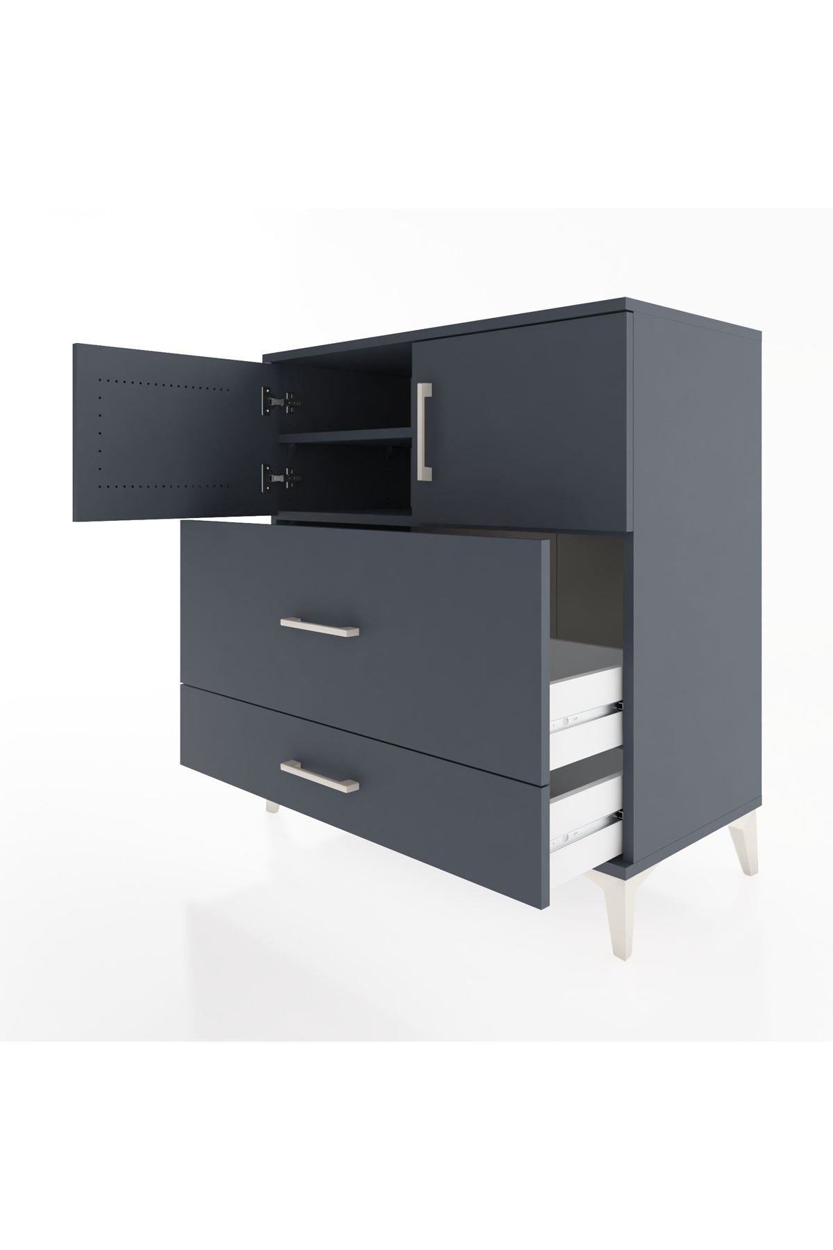 Hyperion Şifonyer 2 Raflı 2 Çekmeceli 2 Kapaklı 88x44x96 - S37M113V5B