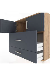 Hyperion Şifonyer Tek Raflı 2 Çekmeceli 2 Kapaklı 88x44x96 - S37M114V8B