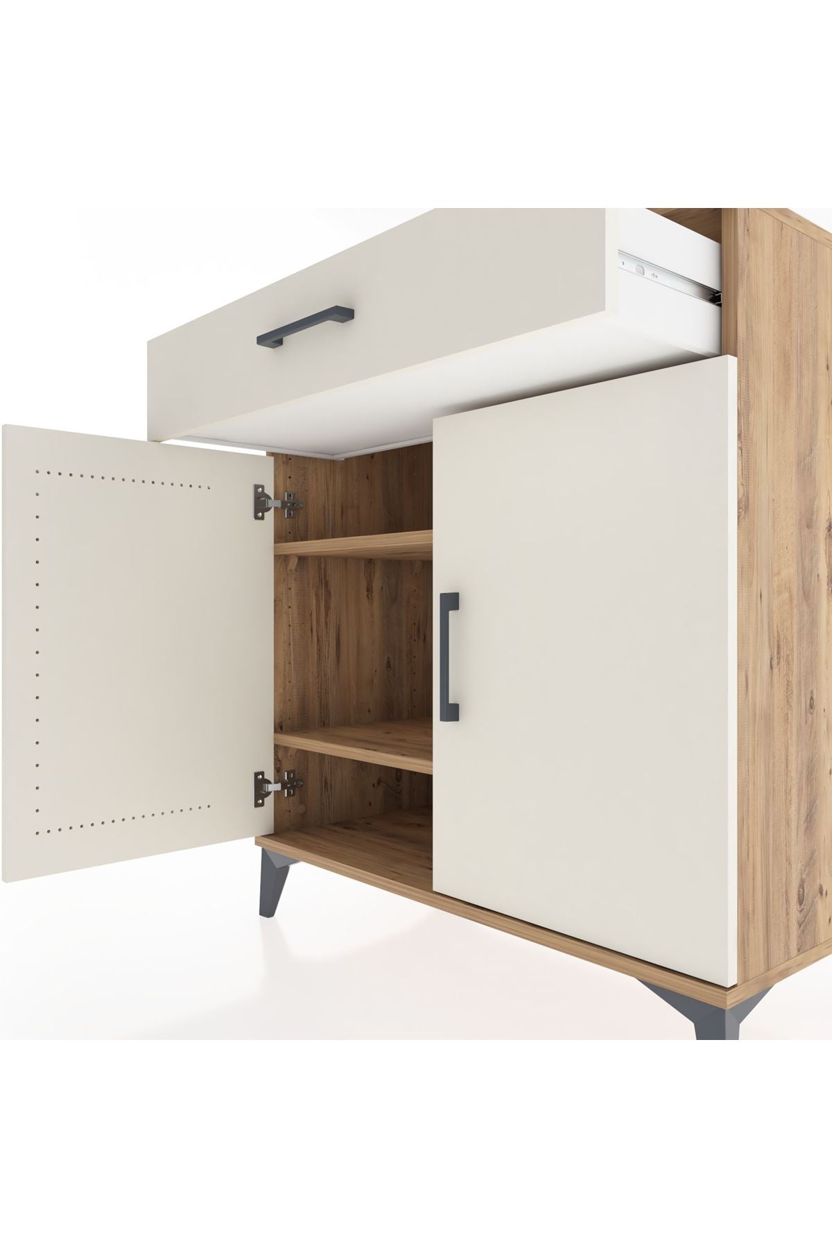 Hyperion Şifonyer 2 Raflı Tek Çekmeceli 2 Kapaklı 88x44x96 - S37M079V7B