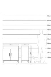 Hyperion Şifonyer 2 Raflı 2 Kapaklı 88x44x96 - S37M084V3B