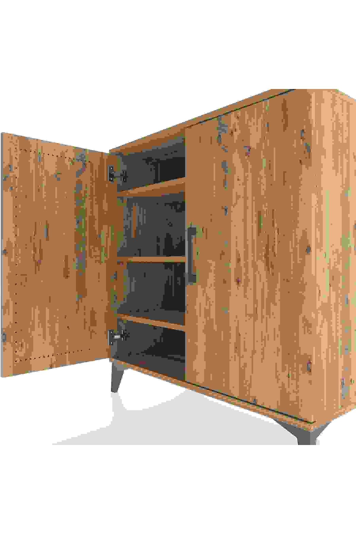 Hyperion Şifonyer 3 Raflı 2 Kapaklı 88x44x96 - S37M088V9B