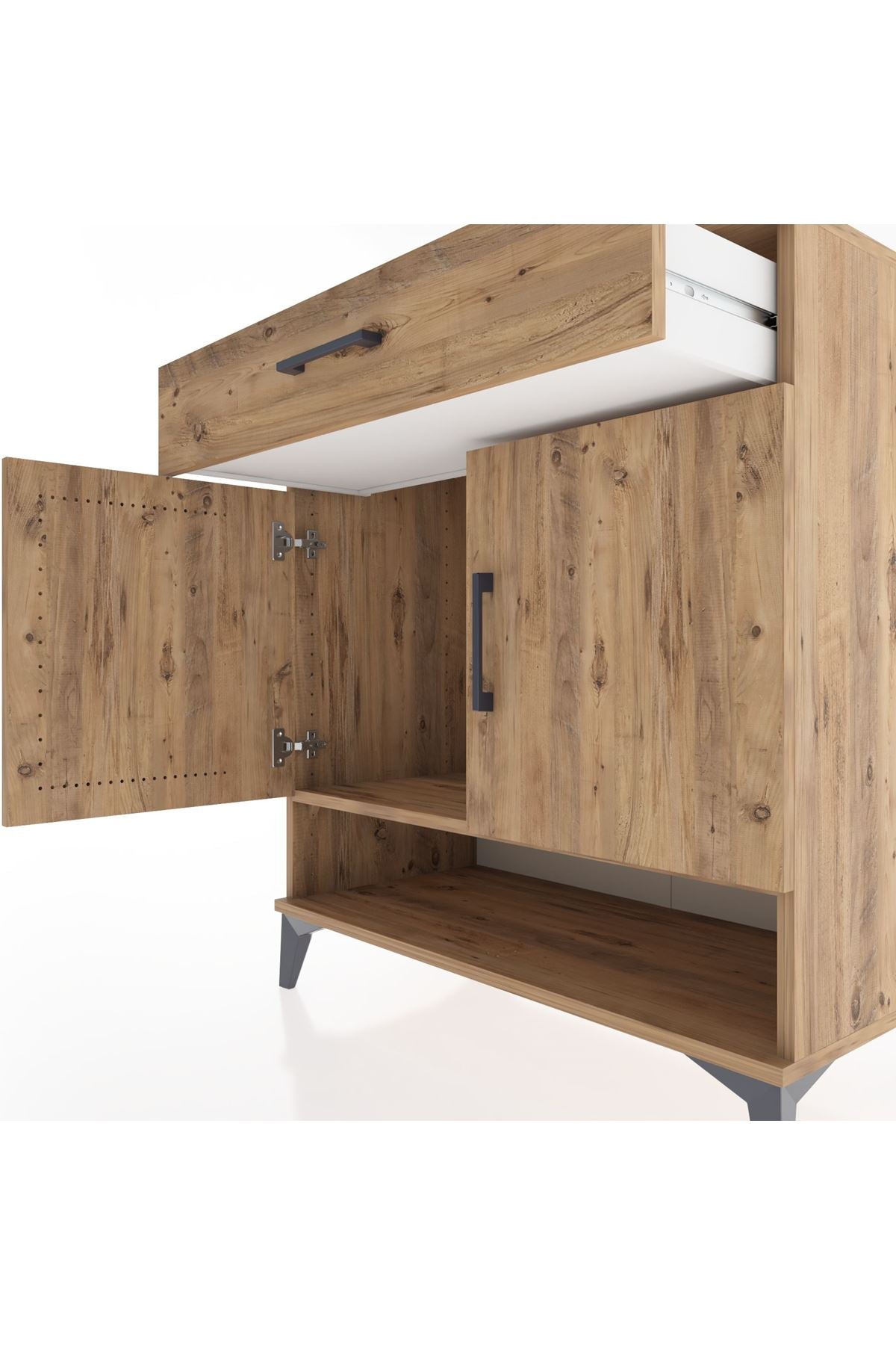 Hyperion Şifonyer Tek Raflı Tek Çekmeceli 2 Kapaklı 88x44x96 - S37M066V9B