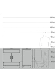 Hyperion Şifonyer 2 Raflı 2 Kapaklı 88x44x96 - S37M069V2B