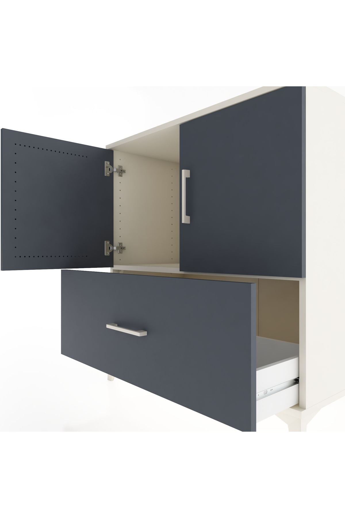 Hyperion Şifonyer Tek Raflı Tek Çekmeceli 2 Kapaklı 88x44x96 - S37M048V2B