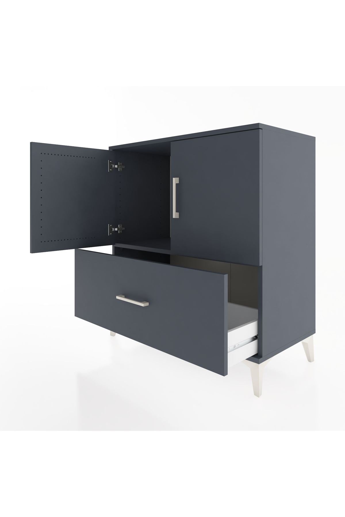 Hyperion Şifonyer Tek Raflı Tek Çekmeceli 2 Kapaklı 88x44x96 - S37M048V5B