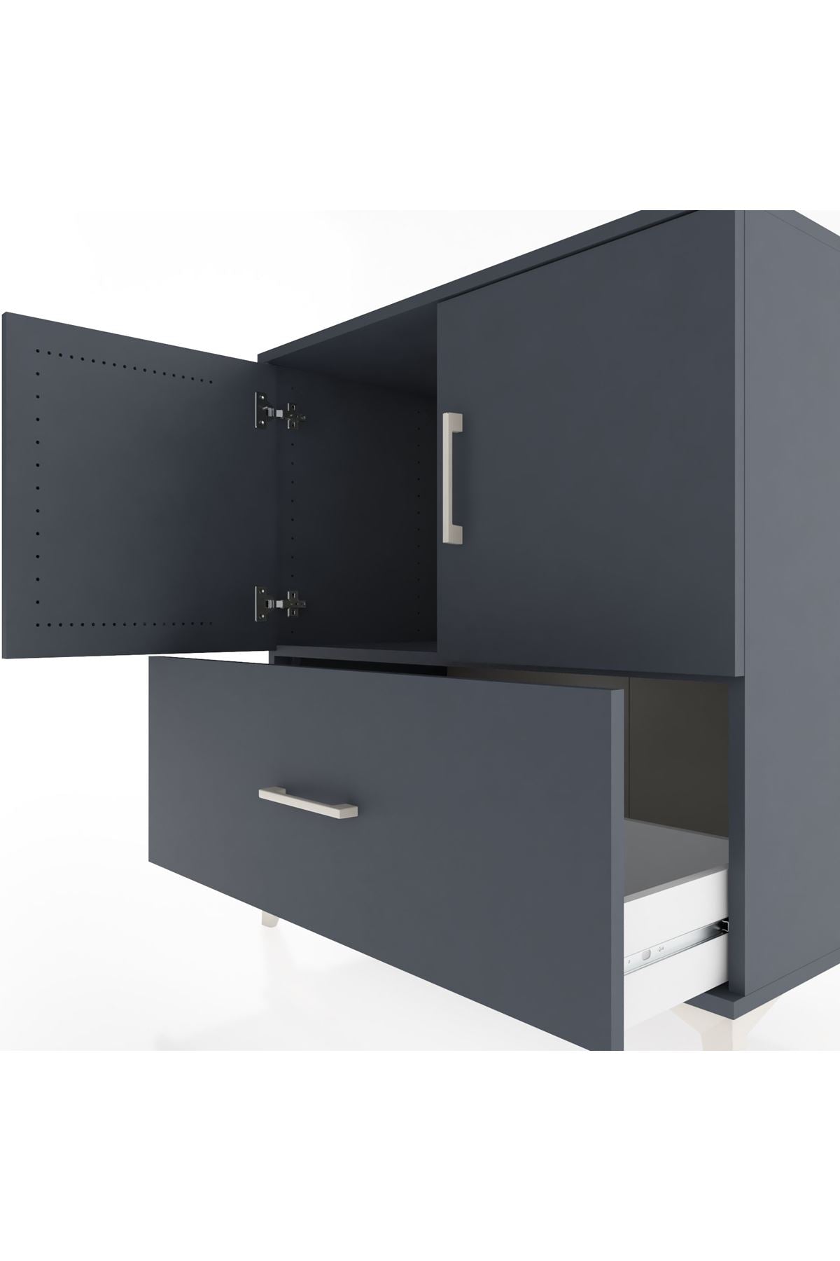Hyperion Şifonyer Tek Raflı Tek Çekmeceli 2 Kapaklı 88x44x96 - S37M048V5B