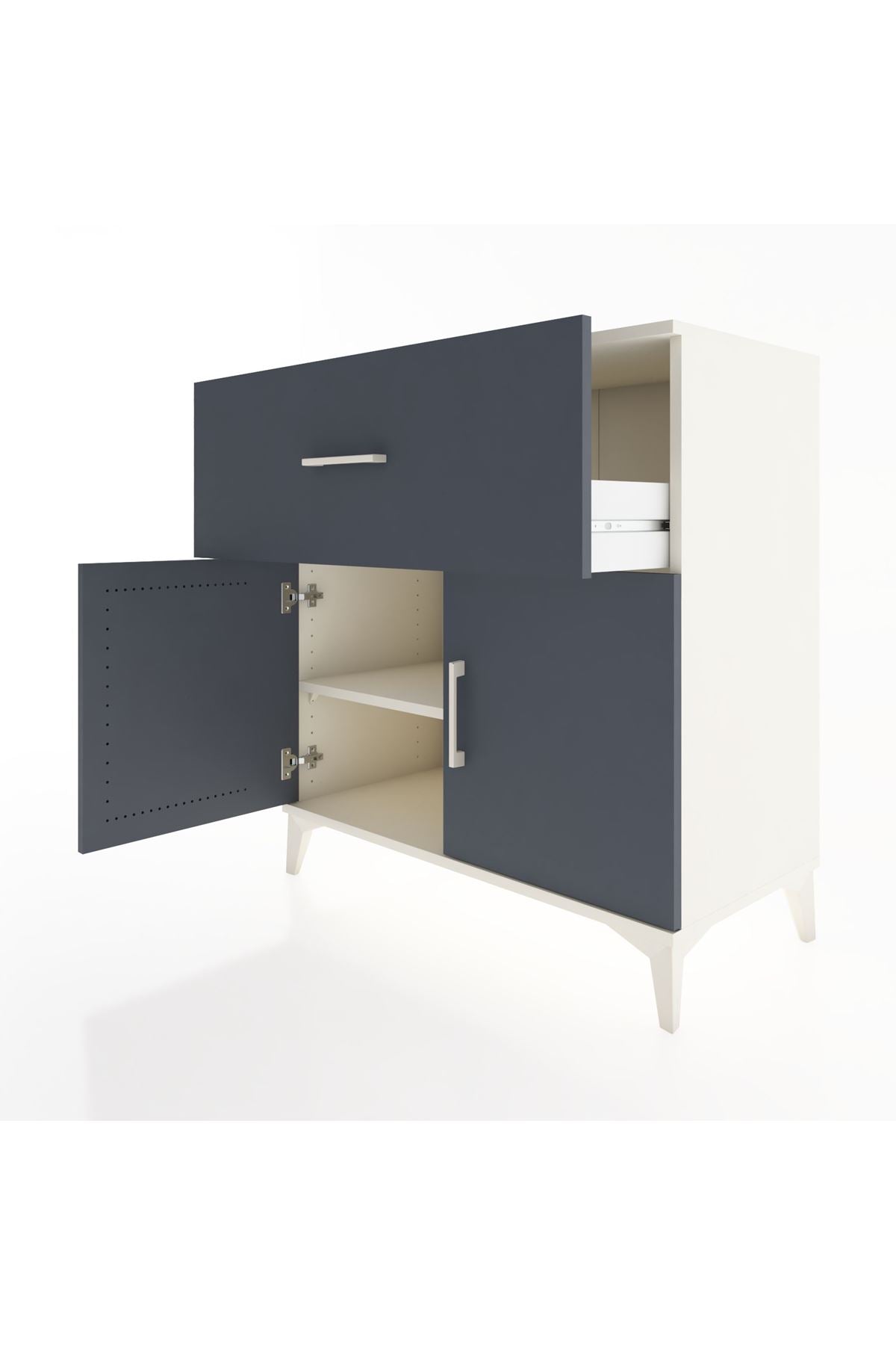 Hyperion Şifonyer Tek Raflı Tek Çekmeceli 2 Kapaklı 88x44x96 - S37M050V2B