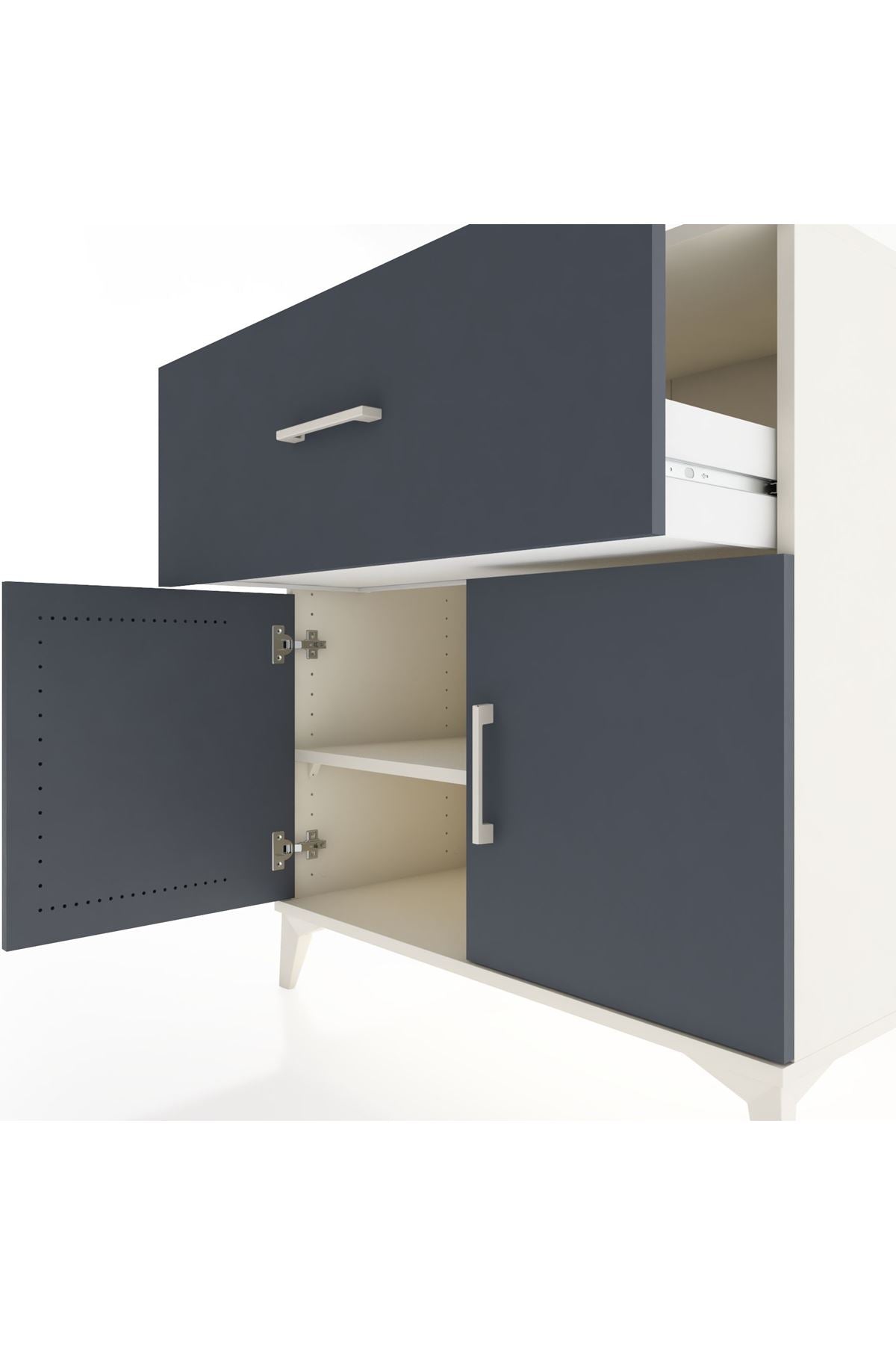 Hyperion Şifonyer Tek Raflı Tek Çekmeceli 2 Kapaklı 88x44x96 - S37M050V2B