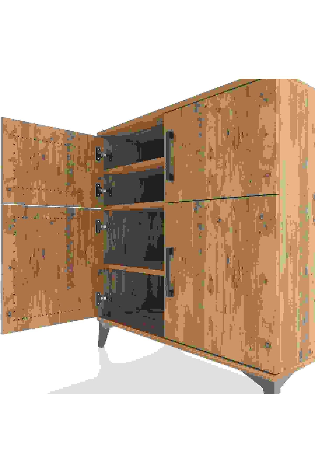 Hyperion Şifonyer 3 Raflı 4 Kapaklı 88x44x96 - S37M053V9B