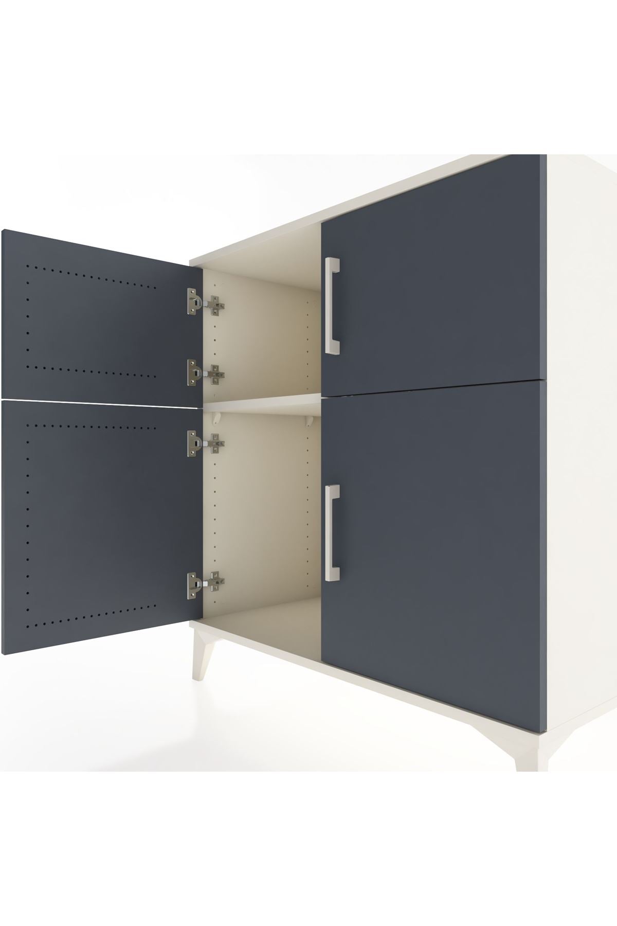 Hyperion Şifonyer Tek Raflı 4 Kapaklı 88x44x96 - S37M057V2B