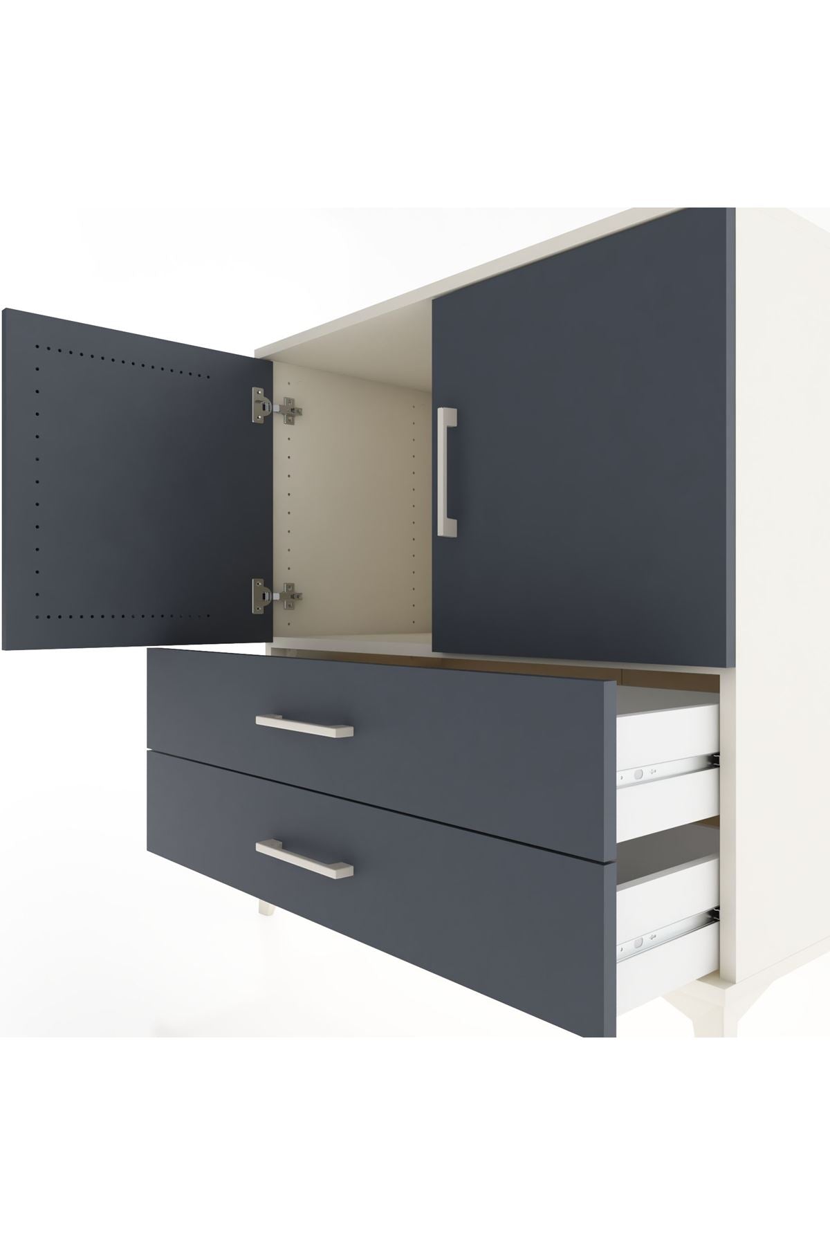 Hyperion Şifonyer Tek Raflı 2 Çekmeceli 2 Kapaklı 88x44x96 - S37M024V2B