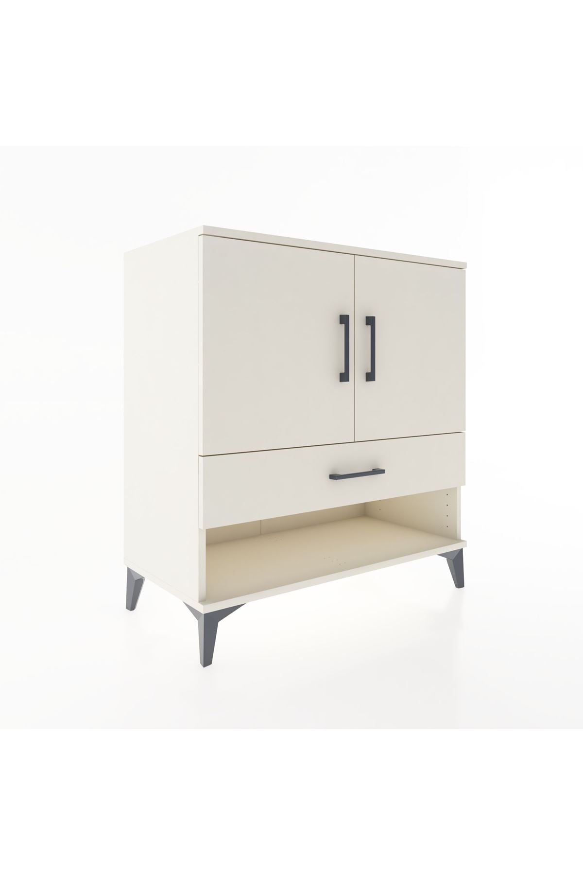Hyperion Şifonyer 2 Raflı Tek Çekmeceli 2 Kapaklı 88x44x96 - S37M026V1B
