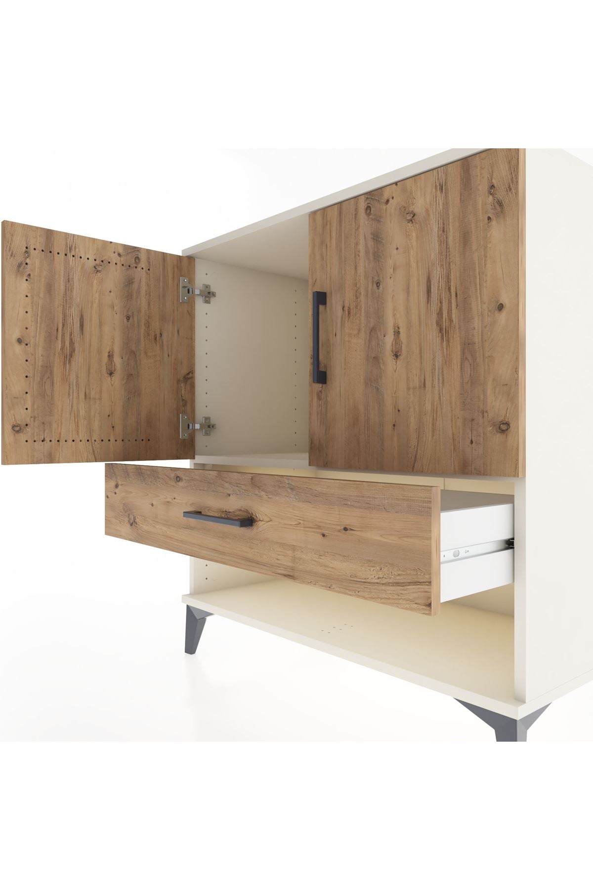 Hyperion Şifonyer Tek Raflı Tek Çekmeceli 2 Kapaklı 88x44x96 - S37M027V3B