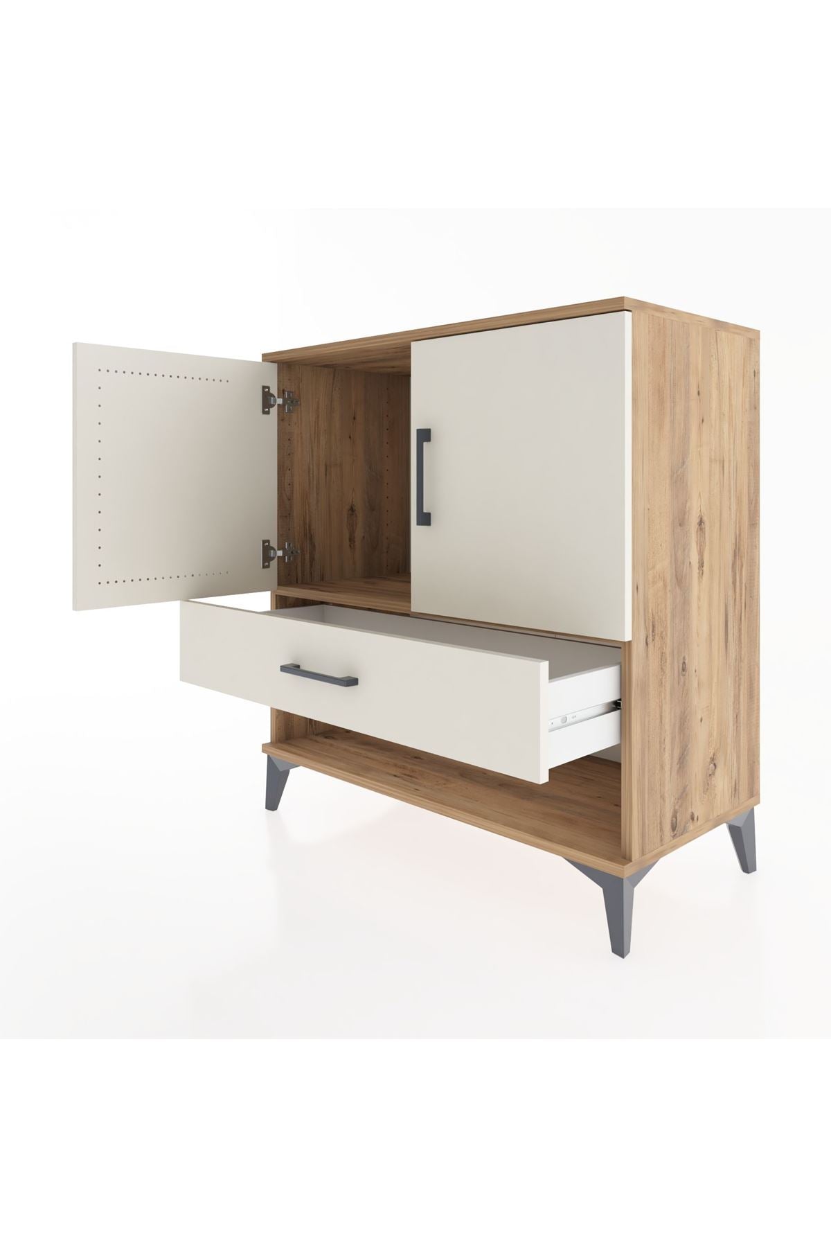 Hyperion Şifonyer Tek Raflı Tek Çekmeceli 2 Kapaklı 88x44x96 - S37M027V7B