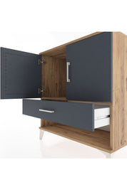 Hyperion Şifonyer Tek Raflı Tek Çekmeceli 2 Kapaklı 88x44x96 - S37M027V8B