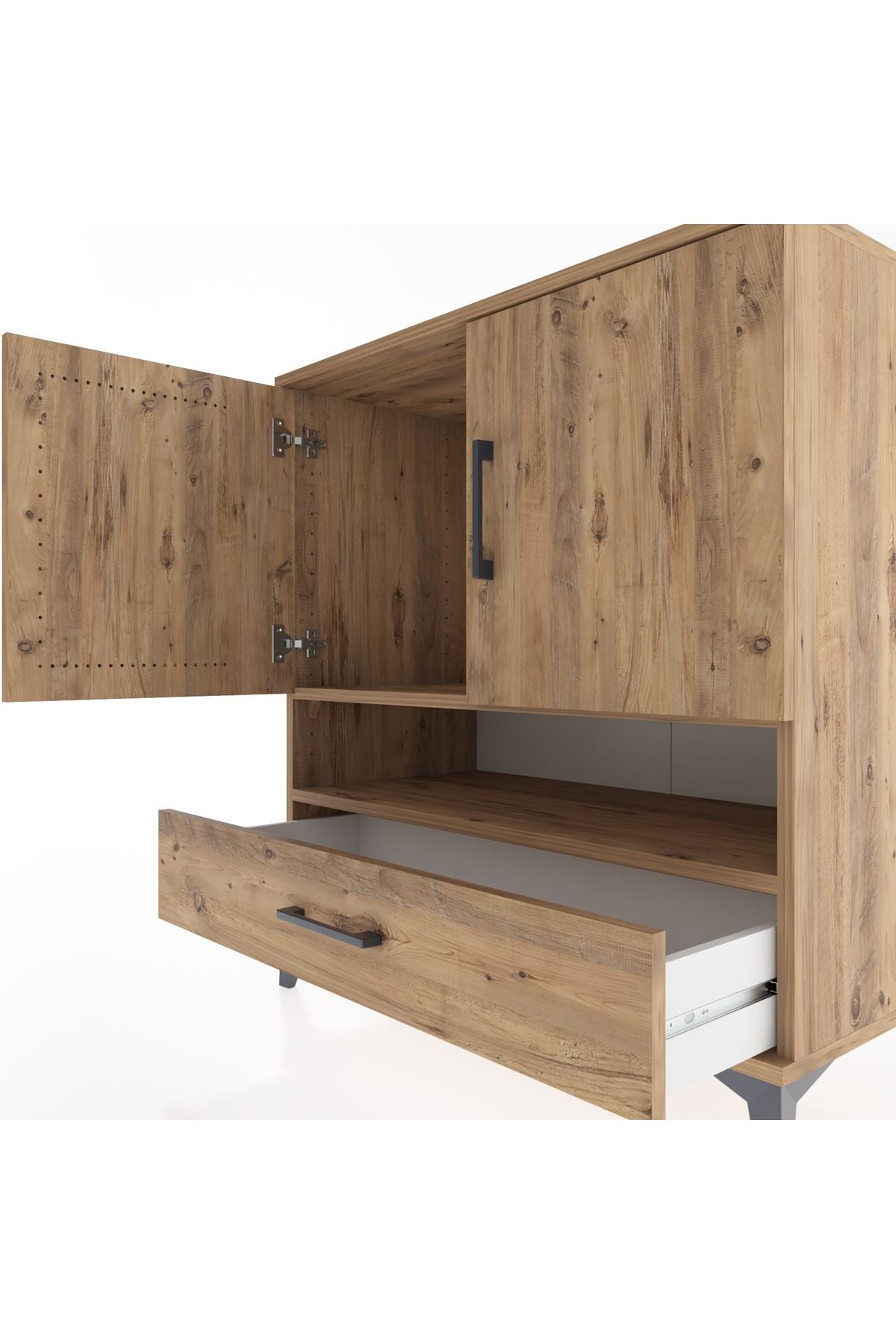 Hyperion Şifonyer 2 Raflı Tek Çekmeceli 2 Kapaklı 88x44x96 - S37M030V9B