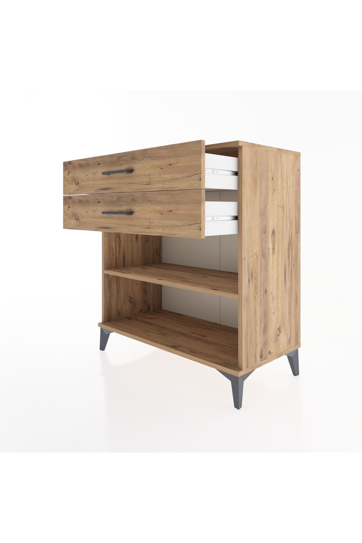 Hyperion Şifonyer Tek Raflı 2 Çekmeceli 88x44x96 - S37M014V9B
