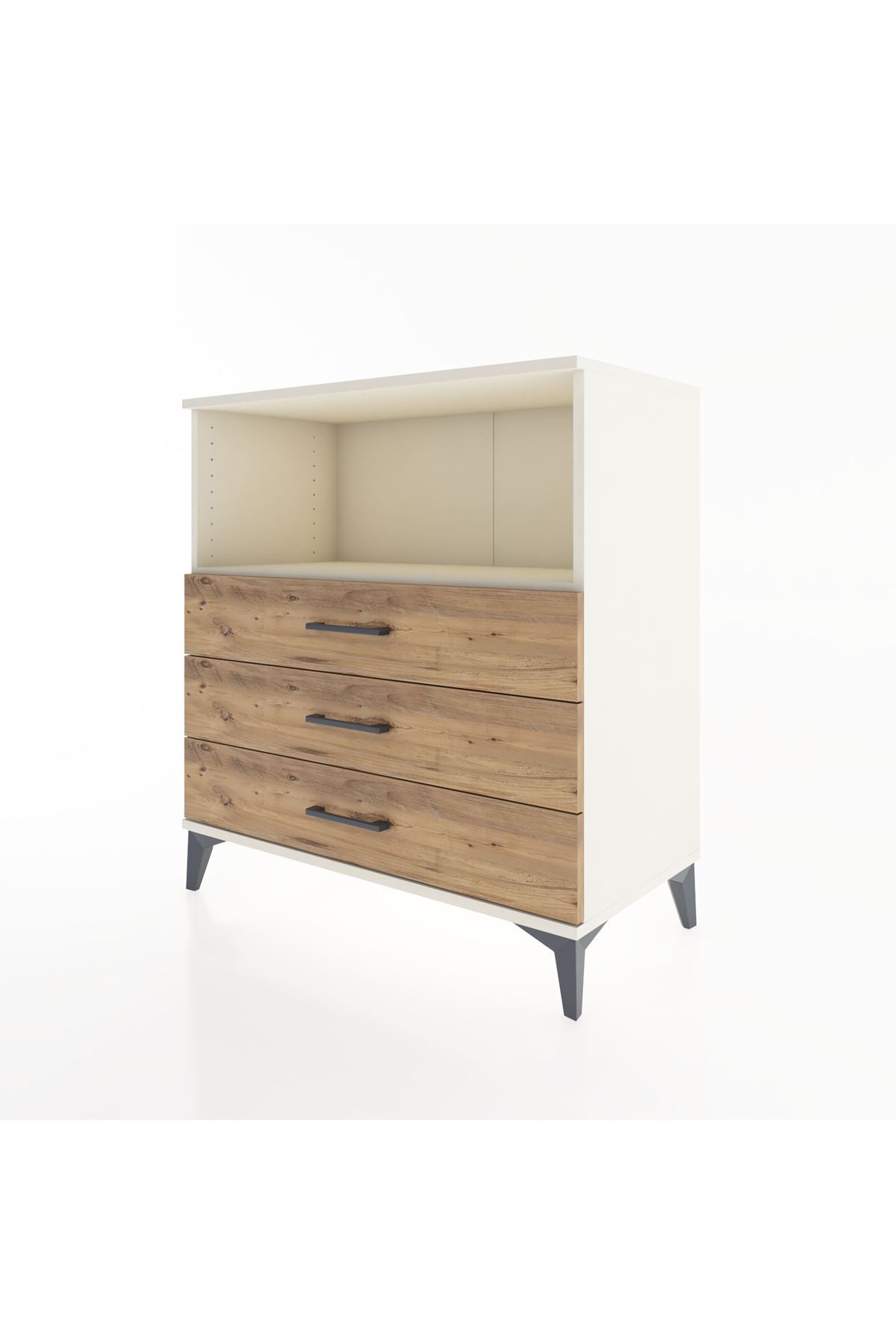 Hyperion Şifonyer Tek Raflı 3 Çekmeceli 88x44x96 - S37M018V3B