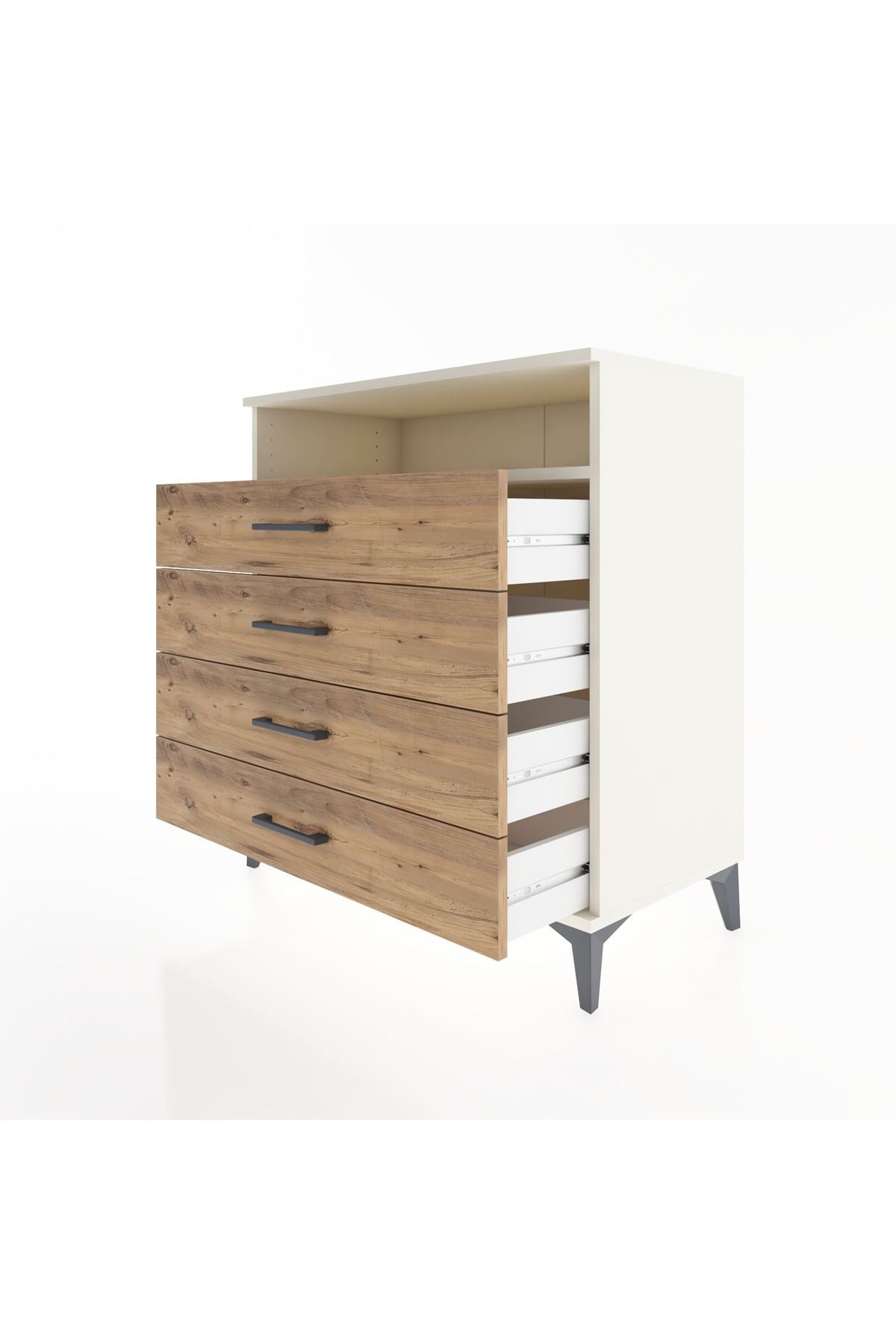 Hyperion Şifonyer Tek Raflı 4 Çekmeceli 88x44x96 - S37M019V3B