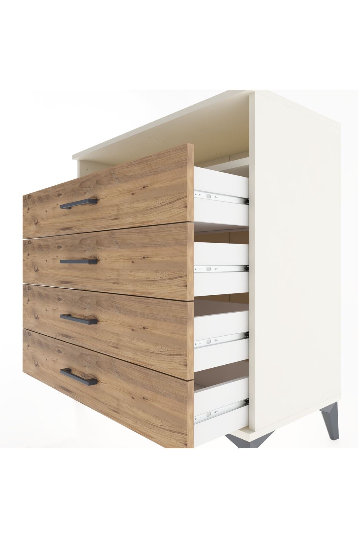 Hyperion Şifonyer Tek Raflı 4 Çekmeceli 88x44x96 - S37M019V3B