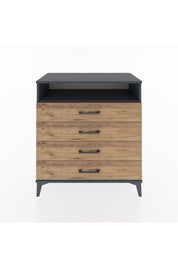 Hyperion Şifonyer Tek Raflı 4 Çekmeceli 88x44x96 - S37M019V6B