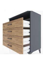 Hyperion Şifonyer Tek Raflı 4 Çekmeceli 88x44x96 - S37M019V6B