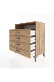 Hyperion Şifonyer Tek Raflı 4 Çekmeceli 88x44x96 - S37M019V9B