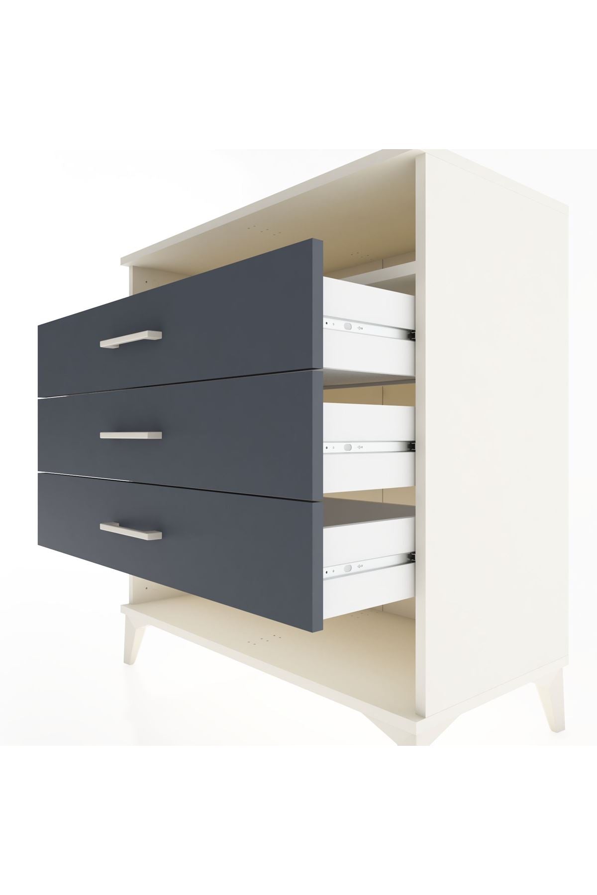 Hyperion Şifonyer Tek Raflı 3 Çekmeceli 88x44x96 - S37M020V2B