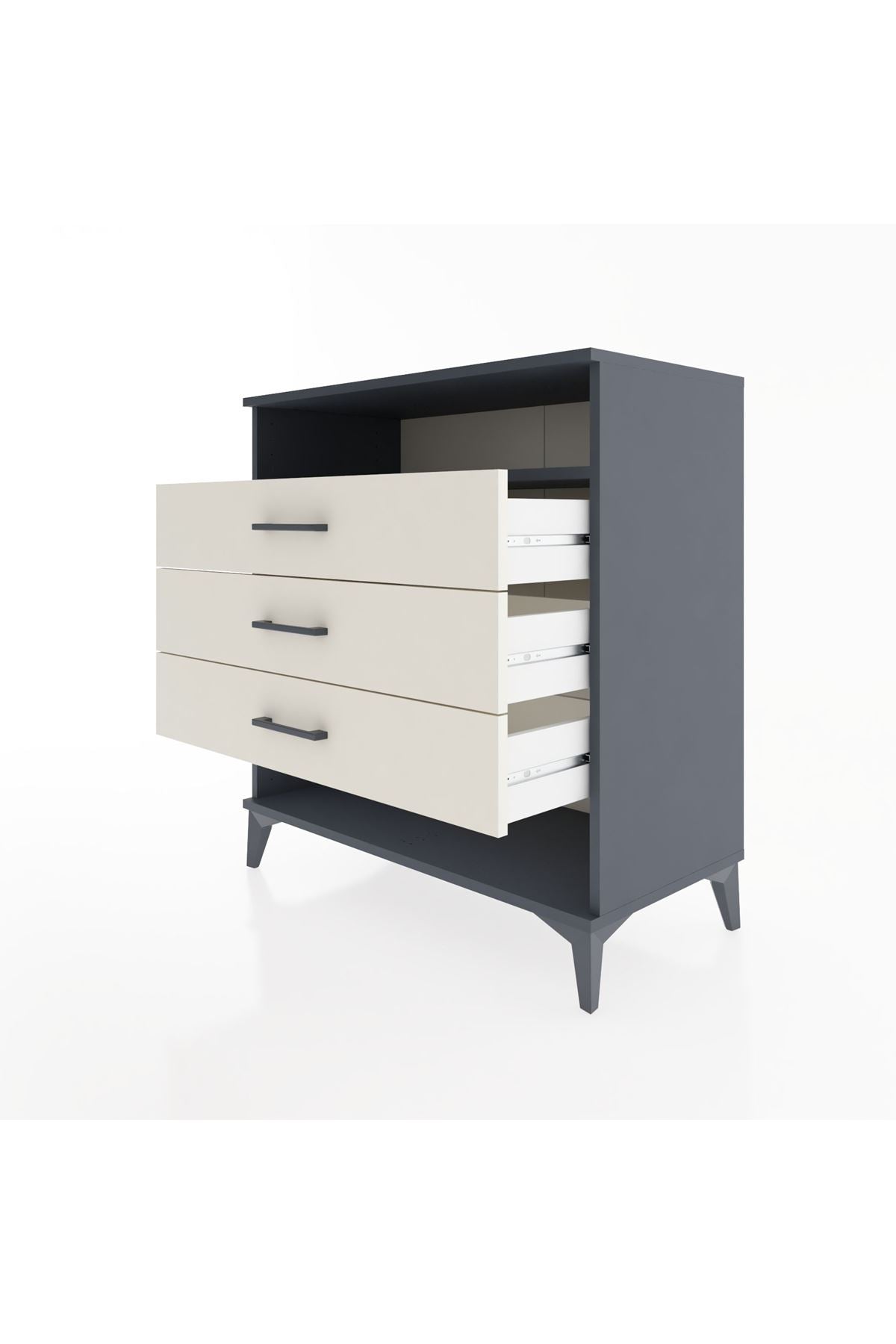 Hyperion Şifonyer Tek Raflı 3 Çekmeceli 88x44x96 - S37M020V4B