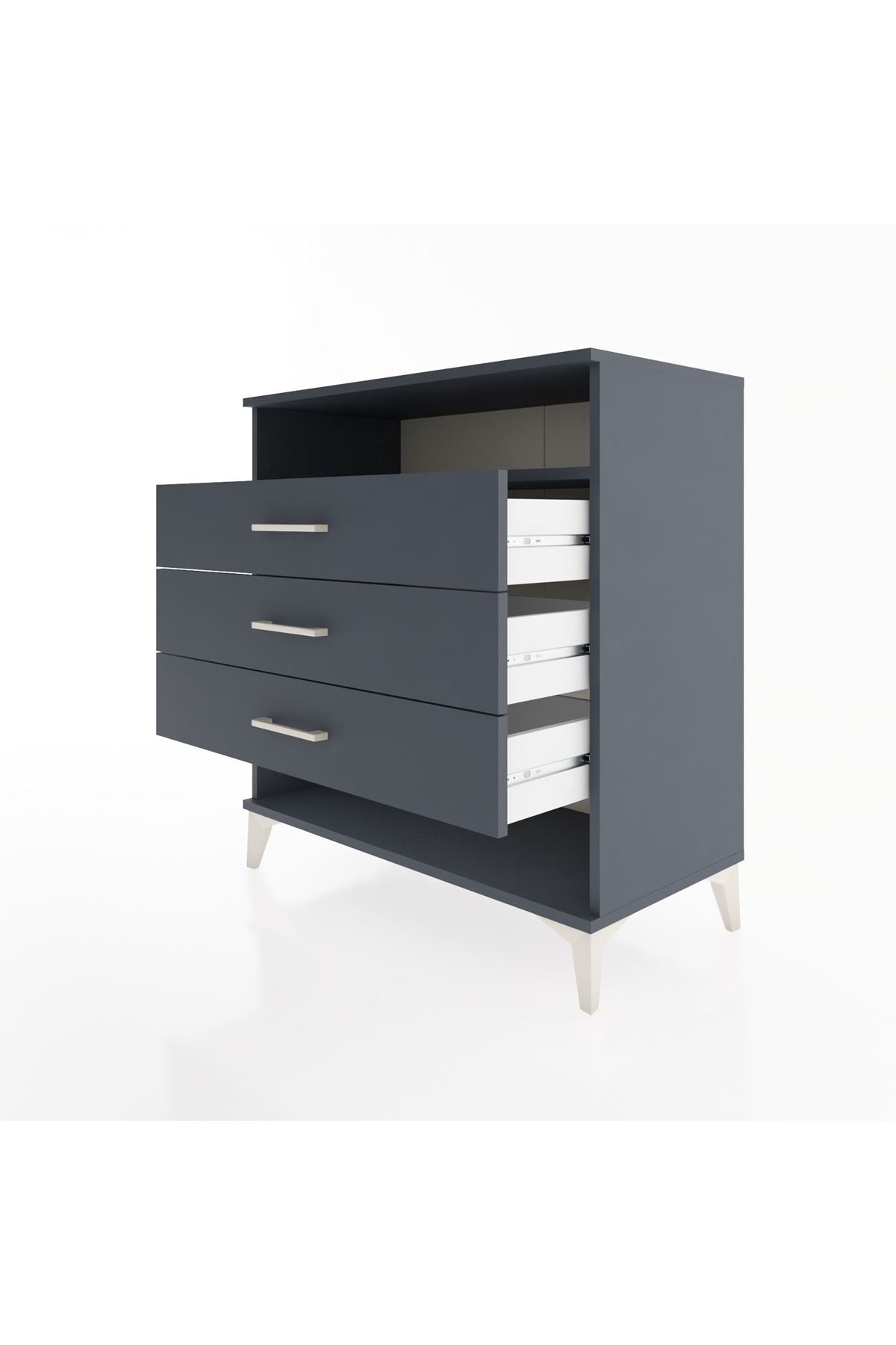 Hyperion Şifonyer Tek Raflı 3 Çekmeceli 88x44x96 - S37M020V5B